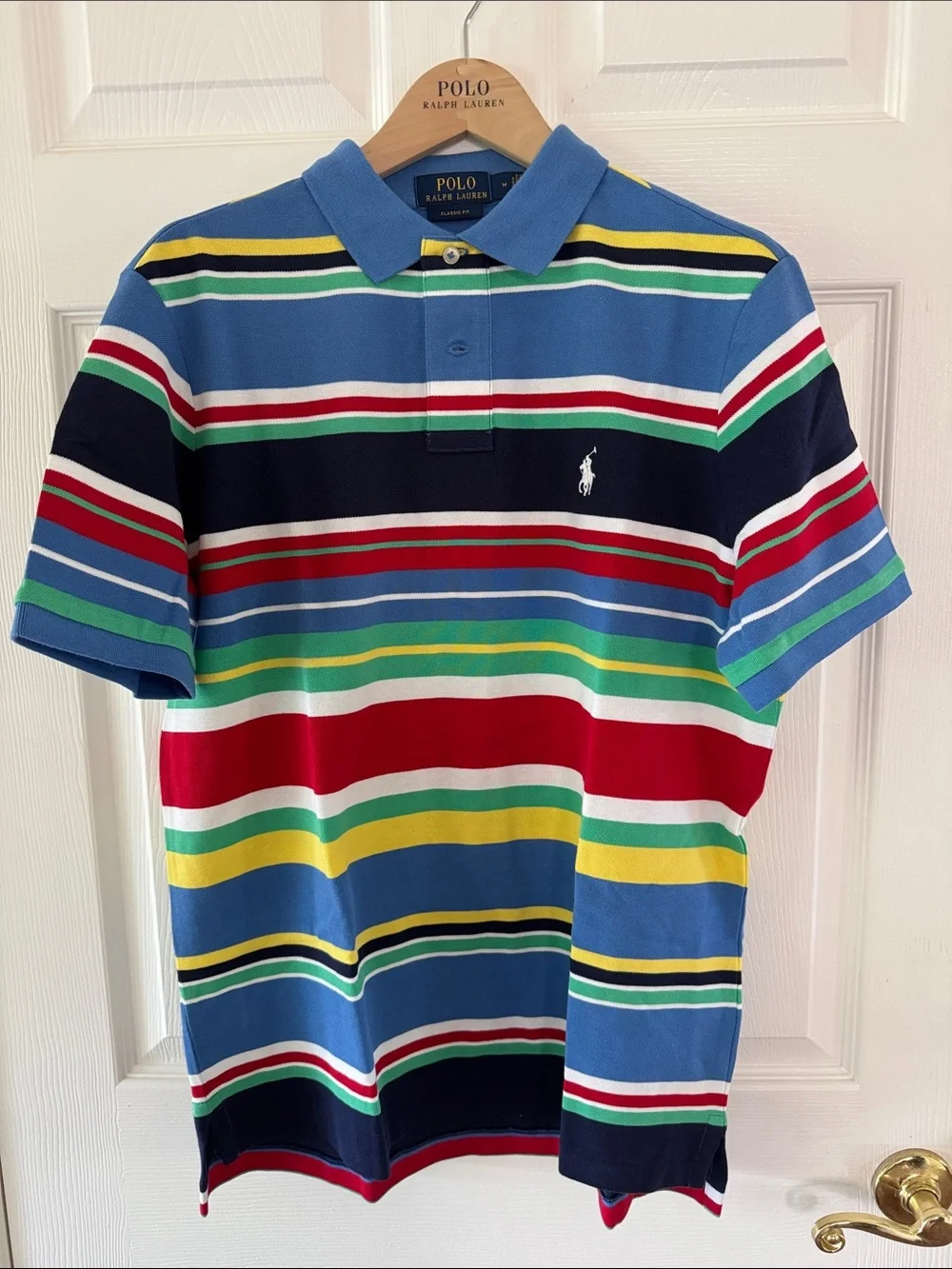 Polo by Ralph Lauren Men's Multi-Stripe Pique/Mesh Shirt